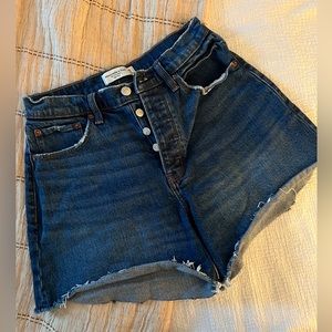 Abercrombie “The Dad Jean” Button Fly Shorts - high rise